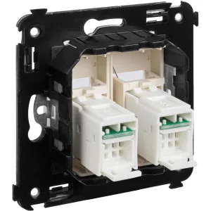 ДКС Компьютерная розетка RJ-45 в стену, кат.6 двойная, Avanti, ванильная дымка 4405294 DKC ДКС Компьютерная розетка RJ-45 в стену, кат.6 двойная, Avanti, ванильная дымка 4405294 DKC