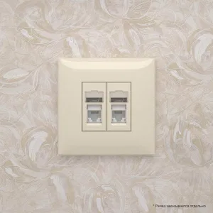 ДКС Компьютерная розетка RJ-45 в стену, кат.6 двойная, Avanti, ванильная дымка 4405294 DKC ДКС Компьютерная розетка RJ-45 в стену, кат.6 двойная, Avanti, ванильная дымка 4405294 DKC