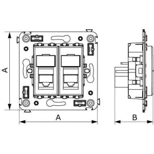 ДКС Компьютерная розетка RJ-45 в стену, кат.6 двойная, Avanti, ванильная дымка 4405294 DKC ДКС Компьютерная розетка RJ-45 в стену, кат.6 двойная, Avanti, ванильная дымка 4405294 DKC