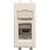ДКС Компьютерная розетка RJ-45 модульная, кат.5е экранированная, Avanti, ванильная дымка, 1 модуль 4405361 DKC