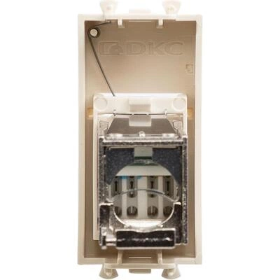 ДКС Компьютерная розетка RJ-45 модульная, кат.5е экранированная, Avanti, ванильная дымка, 1 модуль 4405361 DKC ДКС Компьютерная розетка RJ-45 модульная, кат.5е экранированная, Avanti, ванильная дымка, 1 модуль 4405361 DKC