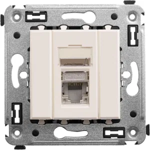 ДКС Компьютерная розетка RJ-45 в стену, кат.5e одинарная экранированная, Avanti, ванильная дымка 4405363 DKC ДКС Компьютерная розетка RJ-45 в стену, кат.5e одинарная экранированная, Avanti, ванильная дымка 4405363 DKC