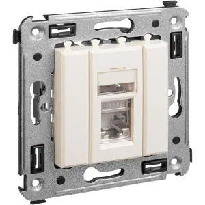 ДКС Компьютерная розетка RJ-45 в стену, кат.5e одинарная экранированная, Avanti, ванильная дымка 4405363 DKC ДКС Компьютерная розетка RJ-45 в стену, кат.5e одинарная экранированная, Avanti, ванильная дымка 4405363 DKC