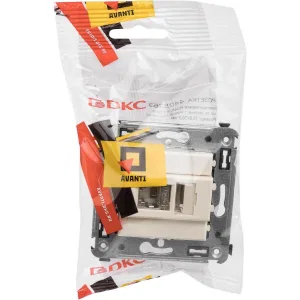 ДКС Компьютерная розетка RJ-45 в стену, кат.5e одинарная экранированная, Avanti, ванильная дымка 4405363 DKC ДКС Компьютерная розетка RJ-45 в стену, кат.5e одинарная экранированная, Avanti, ванильная дымка 4405363 DKC
