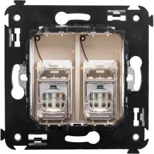 ДКС Компьютерная розетка RJ-45 в стену, кат.5e двойная экранированная, Avanti, ванильная дымка 4405364 DKC ДКС Компьютерная розетка RJ-45 в стену, кат.5e двойная экранированная, Avanti, ванильная дымка 4405364 DKC