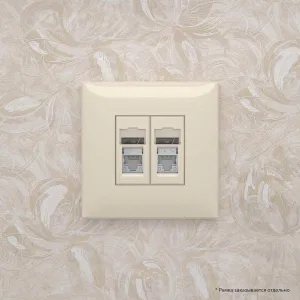 ДКС Компьютерная розетка RJ-45 в стену, кат.5e двойная экранированная, Avanti, ванильная дымка 4405364 DKC ДКС Компьютерная розетка RJ-45 в стену, кат.5e двойная экранированная, Avanti, ванильная дымка 4405364 DKC