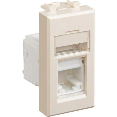 ДКС Компьютерная розетка RJ-45 модульная, кат.6А, Avanti, ванильная дымка, 1 модуль 4405371 DKC ДКС Компьютерная розетка RJ-45 модульная, кат.6А, Avanti, ванильная дымка, 1 модуль 4405371 DKC