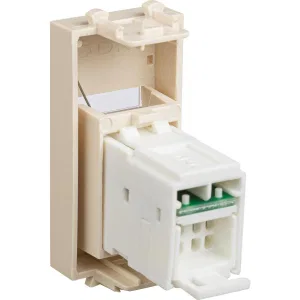 ДКС Компьютерная розетка RJ-45 модульная, кат.6А, Avanti, ванильная дымка, 1 модуль 4405371 DKC ДКС Компьютерная розетка RJ-45 модульная, кат.6А, Avanti, ванильная дымка, 1 модуль 4405371 DKC