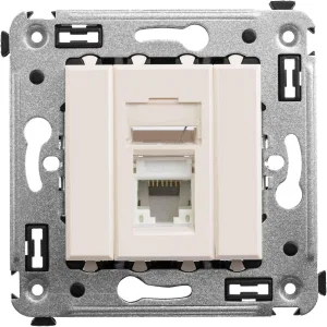 ДКС Компьютерная розетка RJ-45 в стену, кат.6А одинарная, Avanti, ванильная дымка 4405373 DKC ДКС Компьютерная розетка RJ-45 в стену, кат.6А одинарная, Avanti, ванильная дымка 4405373 DKC