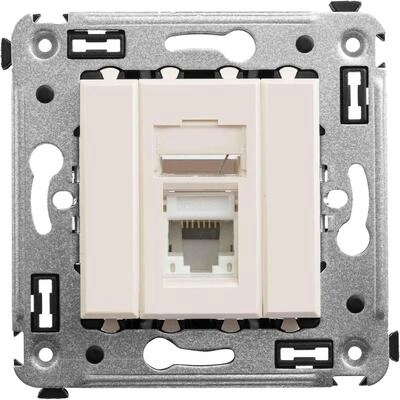 ДКС Компьютерная розетка RJ-45 в стену, кат.6А одинарная, Avanti, ванильная дымка 4405373 DKC ДКС Компьютерная розетка RJ-45 в стену, кат.6А одинарная, Avanti, ванильная дымка 4405373 DKC