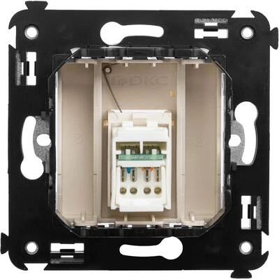 ДКС Компьютерная розетка RJ-45 в стену, кат.6А одинарная, Avanti, ванильная дымка 4405373 DKC ДКС Компьютерная розетка RJ-45 в стену, кат.6А одинарная, Avanti, ванильная дымка 4405373 DKC