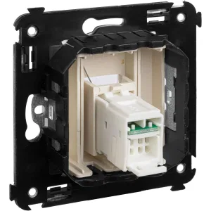 ДКС Компьютерная розетка RJ-45 в стену, кат.6А одинарная, Avanti, ванильная дымка 4405373 DKC ДКС Компьютерная розетка RJ-45 в стену, кат.6А одинарная, Avanti, ванильная дымка 4405373 DKC