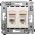 ДКС Компьютерная розетка RJ-45 в стену, кат.6А двойная, Avanti, ванильная дымка 4405374 DKC ДКС Компьютерная розетка RJ-45 в стену, кат.6А двойная, Avanti, ванильная дымка 4405374 DKC