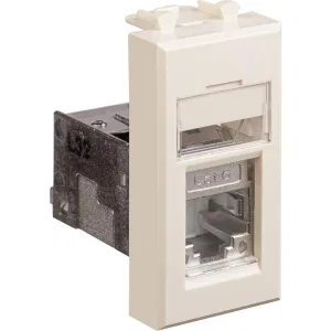 ДКС Компьютерная розетка RJ-45 модульная, кат.6 экранированная, Avanti, ванильная дымка, 1 модуль 4405391 DKC ДКС Компьютерная розетка RJ-45 модульная, кат.6 экранированная, Avanti, ванильная дымка, 1 модуль 4405391 DKC