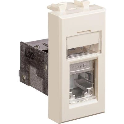 ДКС Компьютерная розетка RJ-45 модульная, кат.6 экранированная, Avanti, ванильная дымка, 1 модуль 4405391 DKC ДКС Компьютерная розетка RJ-45 модульная, кат.6 экранированная, Avanti, ванильная дымка, 1 модуль 4405391 DKC
