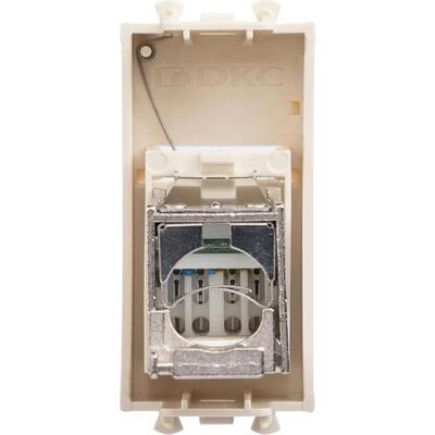 ДКС Компьютерная розетка RJ-45 модульная, кат.6 экранированная, Avanti, ванильная дымка, 1 модуль 4405391 DKC ДКС Компьютерная розетка RJ-45 модульная, кат.6 экранированная, Avanti, ванильная дымка, 1 модуль 4405391 DKC