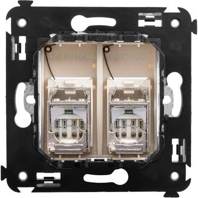 ДКС Компьютерная розетка RJ-45 в стену, кат.6 двойная экранированная, Avanti, ванильная дымка 4405394 DKC ДКС Компьютерная розетка RJ-45 в стену, кат.6 двойная экранированная, Avanti, ванильная дымка 4405394 DKC