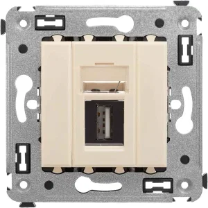 ДКС USB 2.0 розетка одинарная в стену, тип А-А, Avanti, ванильная дымка 4405403 DKC ДКС USB 2.0 розетка одинарная в стену, тип А-А, Avanti, ванильная дымка 4405403 DKC