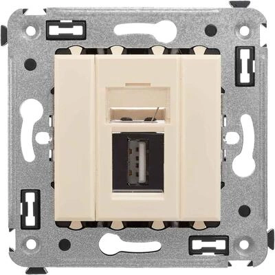 ДКС USB 2.0 розетка одинарная в стену, тип А-А, Avanti, ванильная дымка 4405403 DKC ДКС USB 2.0 розетка одинарная в стену, тип А-А, Avanti, ванильная дымка 4405403 DKC
