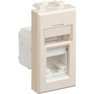 ДКС Компьютерная розетка RJ-45 модульная, кат.5е, Avanti, ванильная дымка, 1 модуль 4405461 DKC ДКС Компьютерная розетка RJ-45 модульная, кат.5е, Avanti, ванильная дымка, 1 модуль 4405461 DKC