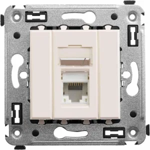 ДКС Компьютерная розетка RJ-45 в стену, кат.5e одинарная, Avanti, ванильная дымка 4405463 DKC ДКС Компьютерная розетка RJ-45 в стену, кат.5e одинарная, Avanti, ванильная дымка 4405463 DKC