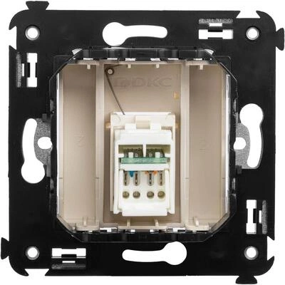 ДКС Компьютерная розетка RJ-45 в стену, кат.5e одинарная, Avanti, ванильная дымка 4405463 DKC ДКС Компьютерная розетка RJ-45 в стену, кат.5e одинарная, Avanti, ванильная дымка 4405463 DKC