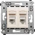 ДКС Компьютерная розетка RJ-45 в стену, кат.5e двойная, Avanti, ванильная дымка 4405464 DKC ДКС Компьютерная розетка RJ-45 в стену, кат.5e двойная, Avanti, ванильная дымка 4405464 DKC