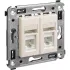 ДКС Компьютерная розетка RJ-45 в стену, кат.5e двойная, Avanti, ванильная дымка 4405464 DKC ДКС Компьютерная розетка RJ-45 в стену, кат.5e двойная, Avanti, ванильная дымка 4405464 DKC
