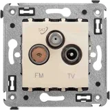 ДКС Розетка TV-FM-SAT в стену, Avanti, ванильная дымка 4405533 DKC
