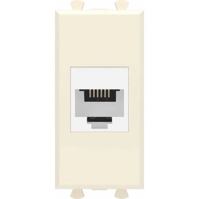 ДКС Телефонная розетка RJ-12 без шторки модульная, Avanti, ванильная дымка, 1 модуль 4405611 DKC
