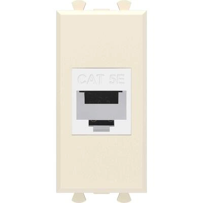 ДКС Компьютерная розетка RJ-45 без шторки модульная, кат.5е, Avanti, ванильная дымка, 1 модуль 4405661 DKC ДКС Компьютерная розетка RJ-45 без шторки модульная, кат.5е, Avanti, ванильная дымка, 1 модуль 4405661 DKC