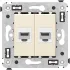 ДКС Компьютерная розетка RJ-45 без шторки в стену, кат.5е двойная, Avanti, ванильная дымка 4405664 DKC ДКС Компьютерная розетка RJ-45 без шторки в стену, кат.5е двойная, Avanti, ванильная дымка 4405664 DKC