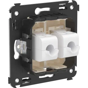 ДКС Компьютерная розетка RJ-45 без шторки в стену, кат.5е двойная, Avanti, ванильная дымка 4405664 DKC ДКС Компьютерная розетка RJ-45 без шторки в стену, кат.5е двойная, Avanti, ванильная дымка 4405664 DKC