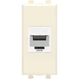 ДКС Компьютерная розетка RJ-45 без шторки модульная, кат.6А, Avanti, ванильная дымка, 1 модуль 4405671 DKC