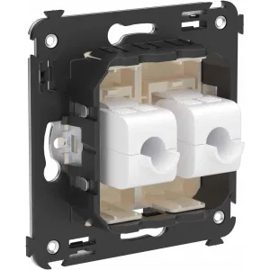 ДКС Компьютерная розетка RJ-45 без шторки в стену, кат.6А двойная, Avanti, ванильная дымка 4405674 DKC ДКС Компьютерная розетка RJ-45 без шторки в стену, кат.6А двойная, Avanti, ванильная дымка 4405674 DKC