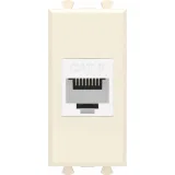 ДКС Компьютерная розетка RJ-45 без шторки модульная, кат.6, Avanti, ванильная дымка, 1 модуль 4405691 DKC
