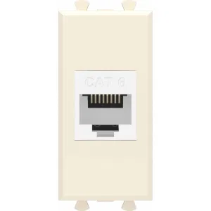 ДКС Компьютерная розетка RJ-45 без шторки модульная, кат.6, Avanti, ванильная дымка, 1 модуль 4405691 DKC ДКС Компьютерная розетка RJ-45 без шторки модульная, кат.6, Avanti, ванильная дымка, 1 модуль 4405691 DKC