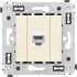 ДКС Компьютерная розетка RJ-45 без шторки в стену, кат.6 одинарная, Avanti, ванильная дымка 4405693 DKC ДКС Компьютерная розетка RJ-45 без шторки в стену, кат.6 одинарная, Avanti, ванильная дымка 4405693 DKC