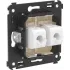 ДКС Компьютерная розетка RJ-45 без шторки в стену, кат.6 двойная, Avanti, ванильная дымка 4405694 DKC ДКС Компьютерная розетка RJ-45 без шторки в стену, кат.6 двойная, Avanti, ванильная дымка 4405694 DKC