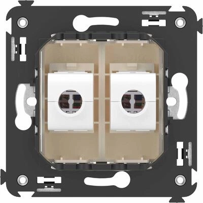 ДКС Компьютерная розетка RJ-45 без шторки в стену, кат.6 двойная, Avanti, ванильная дымка 4405694 DKC ДКС Компьютерная розетка RJ-45 без шторки в стену, кат.6 двойная, Avanti, ванильная дымка 4405694 DKC
