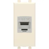 ДКС Компьютерная розетка RJ-45 без шторки модульная, кат.5е экранированная, Avanti, ванильная дымка, 1 модуль 4405761 DKC