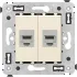 ДКС Компьютерная розетка RJ-45 без шторки в стену, кат.5e двойная экранированная, Avanti, ванильная дымка 4405764 DKC ДКС Компьютерная розетка RJ-45 без шторки в стену, кат.5e двойная экранированная, Avanti, ванильная дымка 4405764 DKC