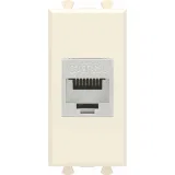 ДКС Компьютерная розетка RJ-45 без шторки модульная, кат.6А экранированная, Avanti, ванильная дымка, 1 модуль 4405771 DKC