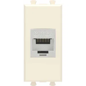 ДКС Компьютерная розетка RJ-45 без шторки модульная, кат.6А экранированная, Avanti, ванильная дымка, 1 модуль 4405771 DKC ДКС Компьютерная розетка RJ-45 без шторки модульная, кат.6А экранированная, Avanti, ванильная дымка, 1 модуль 4405771 DKC