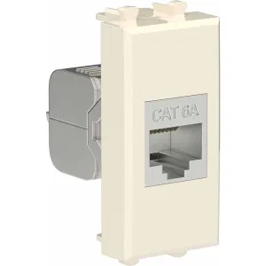 ДКС Компьютерная розетка RJ-45 без шторки модульная, кат.6А экранированная, Avanti, ванильная дымка, 1 модуль 4405771 DKC ДКС Компьютерная розетка RJ-45 без шторки модульная, кат.6А экранированная, Avanti, ванильная дымка, 1 модуль 4405771 DKC