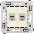 ДКС Компьютерная розетка RJ-45 без шторки в стену, кат.6А двойная экранированная, Avanti, ванильная дымка 4405774 DKC ДКС Компьютерная розетка RJ-45 без шторки в стену, кат.6А двойная экранированная, Avanti, ванильная дымка 4405774 DKC