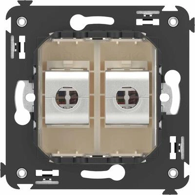 ДКС Компьютерная розетка RJ-45 без шторки в стену, кат.6А двойная экранированная, Avanti, ванильная дымка 4405774 DKC ДКС Компьютерная розетка RJ-45 без шторки в стену, кат.6А двойная экранированная, Avanti, ванильная дымка 4405774 DKC