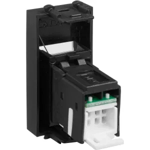ДКС Компьютерная розетка RJ-45 модульная, кат.6, Avanti, черный матовый, 1 модуль 4412291 DKC ДКС Компьютерная розетка RJ-45 модульная, кат.6, Avanti, черный матовый, 1 модуль 4412291 DKC