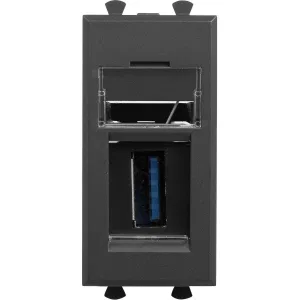 ДКС USB 3.0 розетка модульная, тип А-А, Avanti, черный матовый, 1 модуль 4412301 DKC ДКС USB 3.0 розетка модульная, тип А-А, Avanti, черный матовый, 1 модуль 4412301 DKC