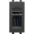 ДКС USB 3.0 розетка модульная, тип А-А, Avanti, черный матовый, 1 модуль 4412301 DKC ДКС USB 3.0 розетка модульная, тип А-А, Avanti, черный матовый, 1 модуль 4412301 DKC